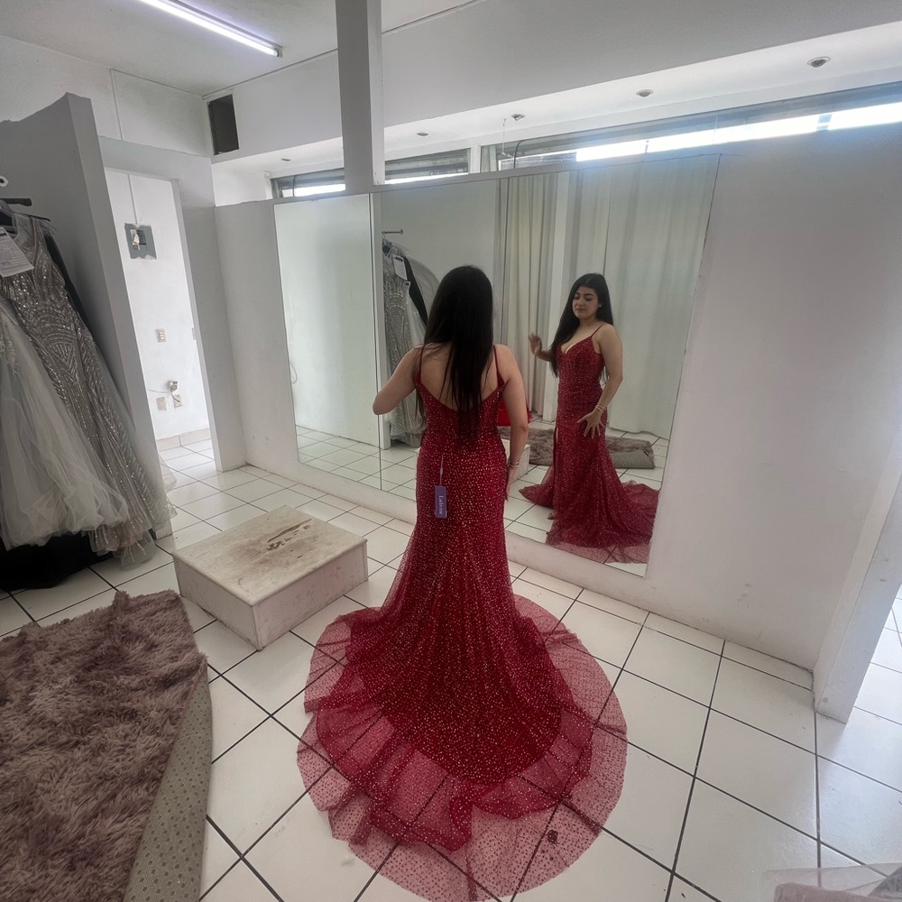 Elegant Red Evening Gown